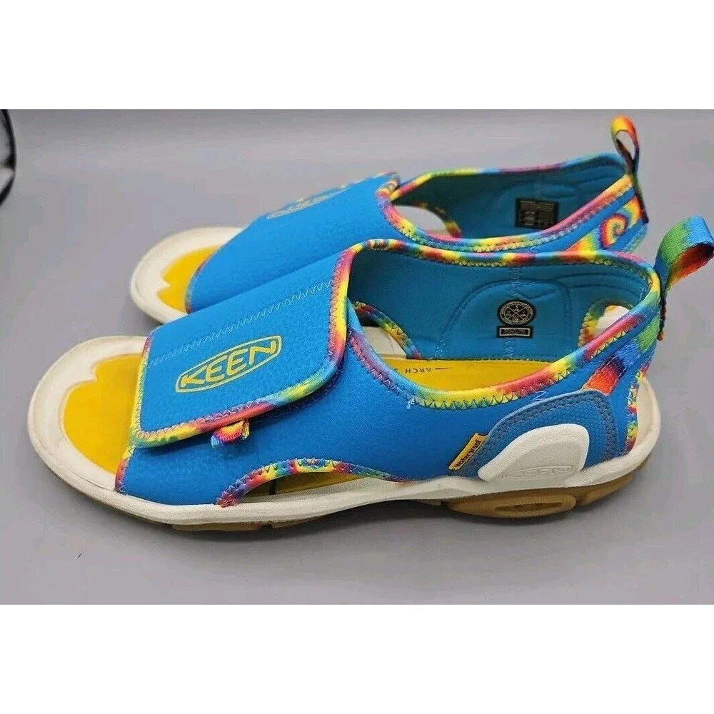 Keen Knotch River Kids Girls Sandals Size 5 Blue Yellow Water Sport Shoes